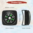 thumbnail image 3 of Uxcell 20mm Slip-On Wrist Compass [15PCS] - Hard Shell Liquid Filled Button Compass for Hiking - [Black], 3 of 6