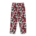 thumbnail image 5 of Goofa Rose Flowers Printed Soft Pajama Pants for Women, Wide Leg Comfy Casual Lounge Yoga Pants-Medium, 5 of 9