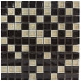 thumbnail image 2 of The Tile Life Marbles 12" x 12" Espresso Polished Glass Mosaic Wall Tile, 1Sheet, 2 of 2