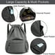 thumbnail image 3 of Mochila con cordón, bolsa deportiva para gimnasio, bolsa de viaje para yoga, para mujeres y hombres, bolsa de gimnasio impermeable, mochila de día, gris, 3 of 6