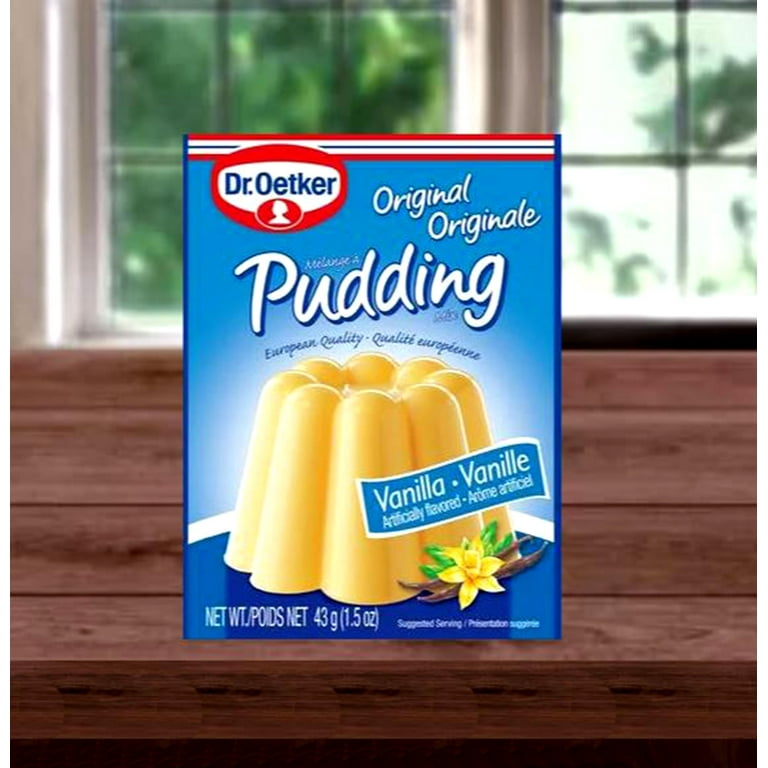 Dr. Oetker Vanilla Pudding Mix, Unsweetened, Quick Dessert, 1.5 Oz