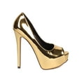 thumbnail image 2 of New Women Liliana Riri-1 Mirror Metallic PU Peep Toe Platform Stiletto Pump, 2 of 5