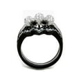 thumbnail image 3 of 1.95 Ct Round Cut Cz Black Stainless Steel Wedding Ring Set Women's Size 10, 3 of 5