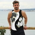 thumbnail image 4 of Wukai Unicorn in Yoga Print Men’s Workout Tank Top Sleeveless Muscle T shirt Gym Running Fitness Tank Top-X-Large, 4 of 7