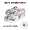 thumbnail image 6 of Xecao Orchids Flowers Print Cotton Slippers Fuzzy Warm Cozy Slippers Non Slip House Slippers For Indoor Outdoor Cotton Slippers House Slippers-13, 6 of 7