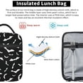 thumbnail image 5 of Halloween Cool Black Bat Goth Insulated Lunch Bag Portable Reusable Zipper Lunch Box For Men Women Work Picnic Travel Camping, 5 of 6