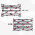 thumbnail image 2 of Fuzoiu Cute Red Crabs With Nautical Print Fuzzy Pillowcases, Super Soft Pillow Case Cover with Zipper for Bedroom, Sofa, Couch,Cozy Pillow Shams for All Seasons-20"x30", 2 of 6