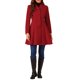 thumbnail image 2 of Abrigo de mujer de un solo botón, abrigo tipo A, abrigo medio-largo, abrigos exteriores, abrigos de invierno, talla XL, rojo, 2 of 6