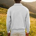 thumbnail image 3 of Mens Casual Long Sleeve Polo Shirt Loose Fit Button Pullover Sweatshirt for Men Soft Breathable T Shirt Daily Outfits, 3 of 4
