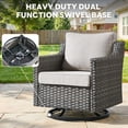 thumbnail image 6 of Gymojoy Outdoor Swivel Rocker Patio High Back Wicker Swivel Rocking Chairs Set of 2 for Porch Balcony Deck, 6 of 8