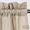 thumbnail image 3 of GlowSol Cafe Curtain Valance 60"W x 15"L Waffle Weave Waterproof Blackout Window Valance for Bathroom Kitchen, Plaza Taupe, 1 Panel, 3 of 6