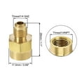 thumbnail image 2 of Uxcell 1/4 SAE Flare Male to 1/4NPT Female Tubing Adaptor Brass Pipe Fitting 4 Pack, 2 of 5