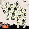 thumbnail image 2 of Halloween Pajamas Set Pumpkin Ghost Print Girls Pajamas Set Long Sleeve Crewneck Soft Comfort Top Sleepwear with Pants Set Kid Girls Clothes Size 8-9 Years Boys Girls Fashion, 2 of 4