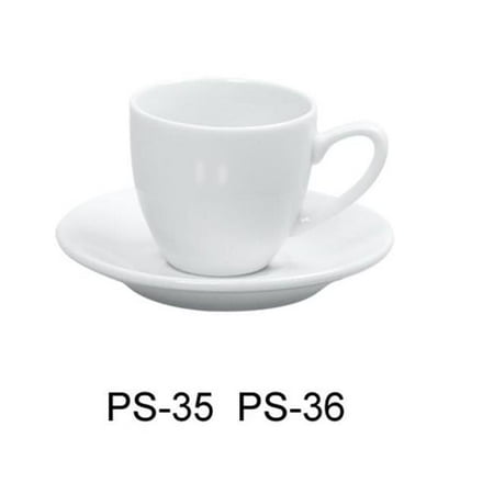 

4.5 in. Diameter Porcelain Saucer Bone White - Pack of 36