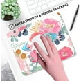 thumbnail image 3 of Square Mouse Pad Pink Flower and Succulents,Personalized Premium-Textured Custom Mouse Mat Design,Washable Mousepad Lycra Cloth,Non-Slip Rubber Base Computer Mouse Pads for Wireless Mouse, 3 of 5