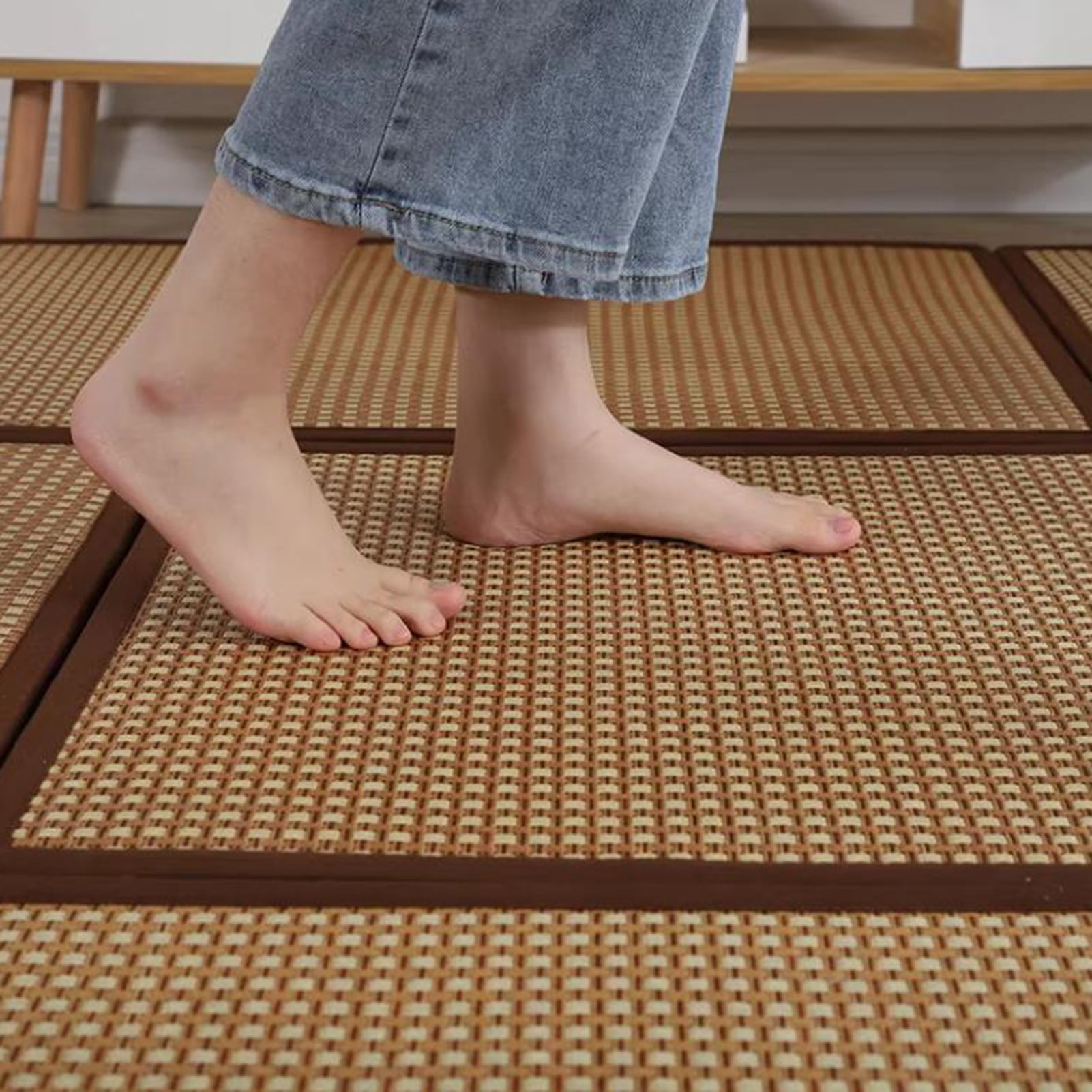 Traditional Japanese tatami mat, non-slip carpet underlay, crawling mat, play mat for living room, playroom, bedroom