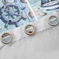 thumbnail image 4 of Erosebridal Ocean Nautical Sailboat Blackout Curtains Set of 2 (52x84 Each),Kawaii Sea Starfish Vintage Rustic Farmhouse Window Curtains For Boys Girls, 4 of 7