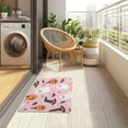 thumbnail image 4 of Yayeee Doormat for Indoor Entrance 32" x 20" Non Slippery Floor Rug, Pink Halloween Ghosts, 4 of 8