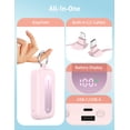 thumbnail image 6 of RORRY CharmGo Portable Charger, 20000mAh 30W Fast Charging Power Bank with Built-in Cables & Keychain, Travel Portable Battery Pack for iPhone 18/17/16/15/14/13, iPad Air/Pro, AirPods,Pink, 6 of 10