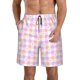 thumbnail image 1 of Fotbe Heart Buffalo Plaid Trajes de Baño Estampados para Hombre, Shorts de Verano de Secado Rápido, Ropa de Playa, Bañadores-Small, 1 of 6