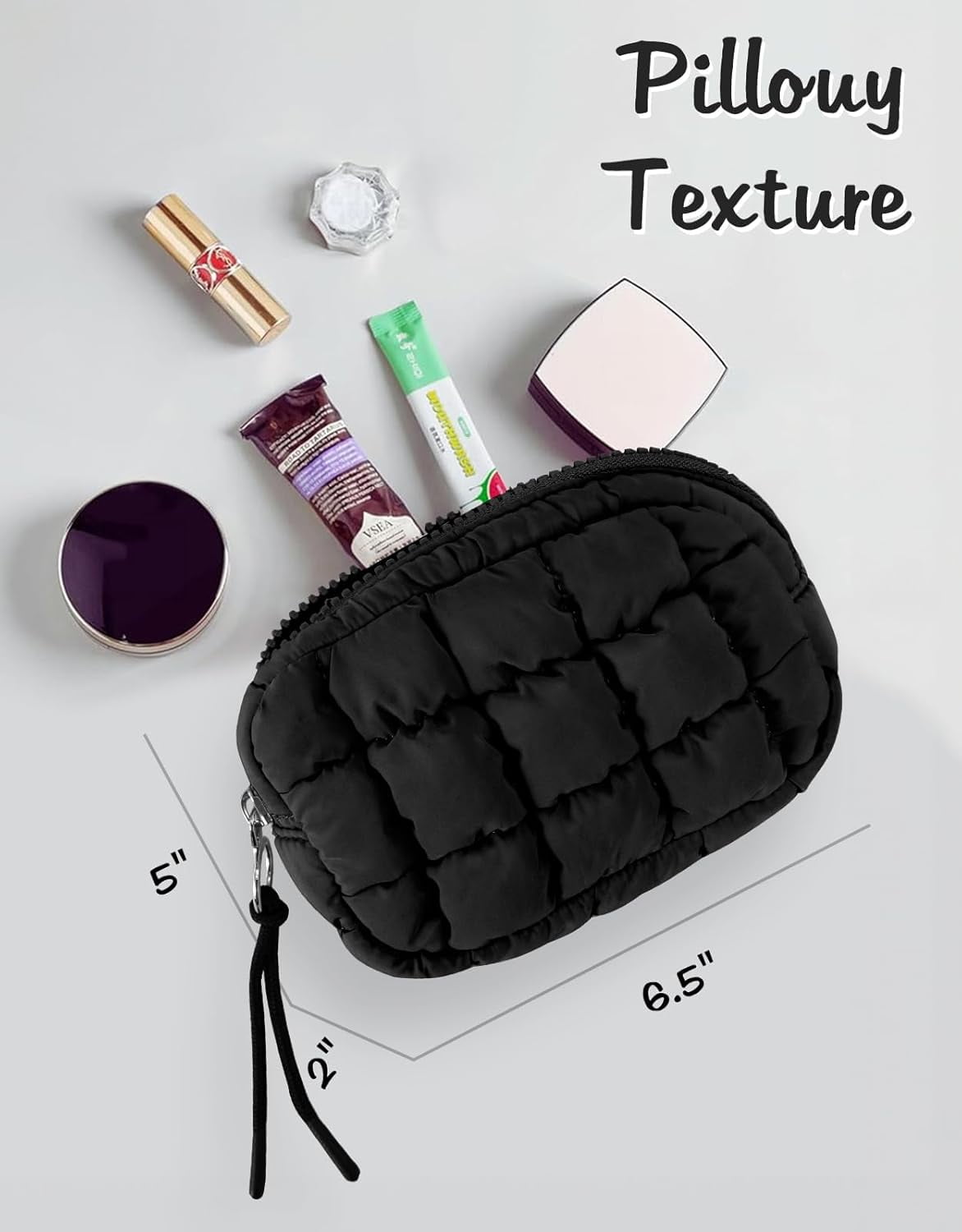 Kwuty Puffer Tote Bag for Women Large Quilted Puffy Lightweight Carryall Crossbody Tote Bag for Women