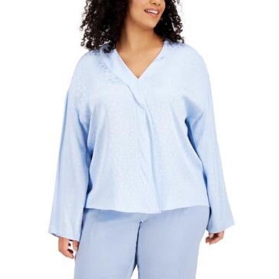 MSRP $86 Alfani Plus Size Collared Blouse Size 2X