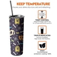 thumbnail image 6 of 20oz Halloween Colorful Spooky Elements Skinny Tumblers Stainless Steel Tumbler with Lid and Straw,Vacuum Insulated Double Wall Travel Tumbler Cups with Cleaning Brush for Coffee,Tea, 6 of 6