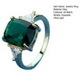thumbnail image 6 of Mightlink Finger Ring Simple Styles All Match Shiny Stunning Visual Effect Ultra-Light Decorative Alloy Women Simulated Gem Stone Emerald Ring for Women, 6 of 6