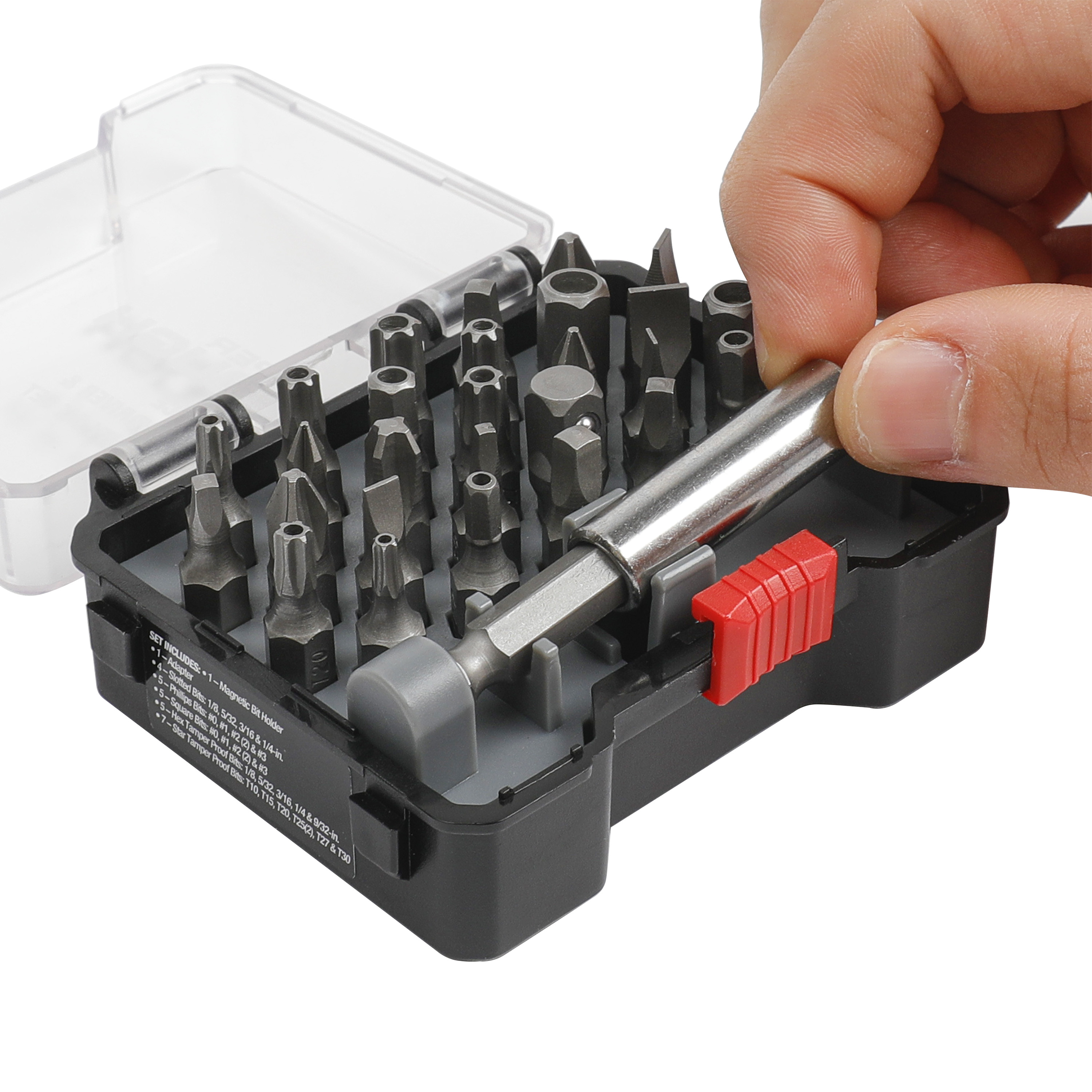 Set de 28 Piezas de Puntas de Seguridad y Destornillador en Estuche Hyper Tough 7