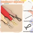 thumbnail image 3 of Correa de bolso de cuero de 16 pulgadas Uxcell, correa corta de bolso de cuero de patrón liso de reemplazo con hebilla negra para mujeres, bolsos de mano, bolsos de hombro, blanco, 3 of 6