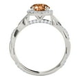 thumbnail image 3 of Aonejewelry 1.25 Ct. Ttw Interwine Shank Diamond and Morganite Ring In 14k White Gold, 3 of 4