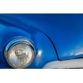 thumbnail image 2 of Miglavs, Janis 24x17 White Modern Wood Framed Museum Art Print Titled - Detail of front end headlight on a classic blue American car in Vieja-old Habana-Havana-Cuba, 2 of 4