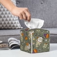 thumbnail image 6 of Logiee Tissue Box Cover 5X5X5'' PU Leather Tissue Holder Square Tissue Cube Box Organizer for Bathroom Vanity Countertop,Car,Night Stands,Office,Home,Kitchen (Halloween Mummy Gnome), 6 of 8