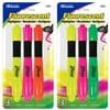 BAZIC Highlighter Assorted Color Desk Style Chisel Tip Marker (3/Pack), 2-Packs