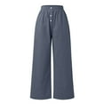 thumbnail image 4 of WILLBEST Pantalones Casuales para Mujer, Cómodos, Holgados, de Pierna Ancha, Estilo Palazzo de Cintura Alta para Verano con Bolsillos, Ideales para Usar En La Playa. Chica, 4 of 4