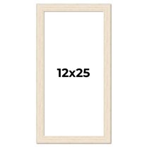 12x25 Frame White Real Wood Picture Frame Width 1.5 inches | Interior Frame Depth 0.5 inches | Barn