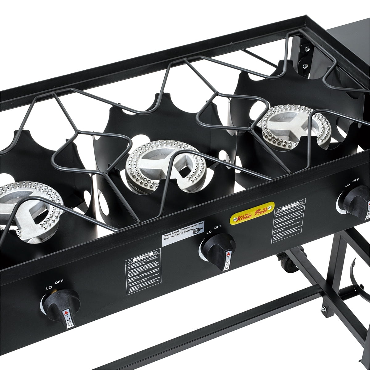 Barton Propane Triple Burner Stove Station with Regulator & Removable Legs
