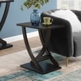 thumbnail image 3 of Newport Criss-Cross Chairside End Table in Black Wood Finish, 3 of 6