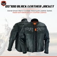 thumbnail image 2 of Daniel Smart S to 6XL Men Motorcycle Leather Jacket Reflective Skull Design Leather Jacket for Man, 2 of 5