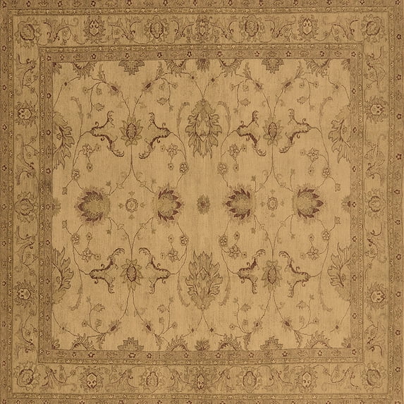Ahgly Company Indoor Square Oriental Brown Traditional Area Rugs, 3' Square