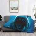 thumbnail image 2 of Naloa Open-Mouthed Shark Flannel Blankets - Thick and Warm Blanket for Winter, Soft Fuzzy Plush King Blanket for All Seasons60"x50", 2 of 6