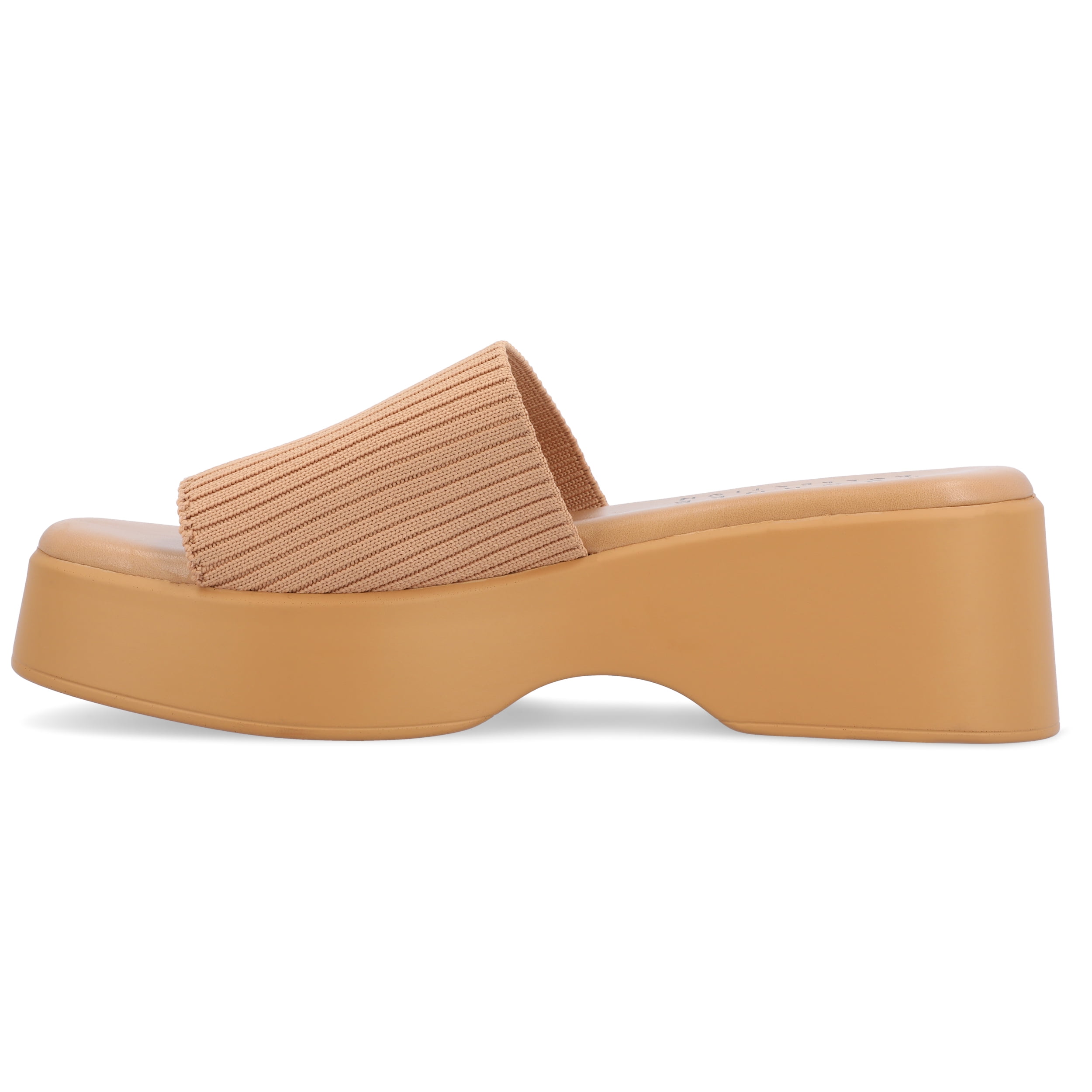 Journee Womens Emani Platform Slip On Sandals