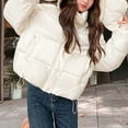thumbnail image 2 of WRKEKC Women's Plus Size Winter Coat Mid Length Heavyweight Quilted Parka with Oversized Hood for Cold Weather Protection White L, 2 of 4