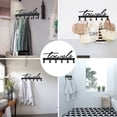 thumbnail image 3 of Goutoports Wall Mounted Towel Rack - 6 Hook Bathroom Towel Holder (Oblique Font Design), 3 of 7