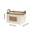 thumbnail image 3 of Foldable Storage Basket with Handles - Large Cloth Organizer for Nursery, Bedroom, Living Room - Lightweight Woven Bins for Toys, Clothes, and Blankets Multicolor A, 3 of 6