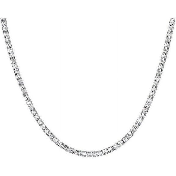 3-5MM Leisure Moissanite Tennis Necklace for Men Lab Grown Diamond Tennis Necklace Bridalgroom Full Moissanite Necklace Wedding Necklace Daily Wear Tennis Chain for Men