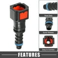 thumbnail image 4 of Conector de liberación rápida de manguera de línea de combustible para automóvil Unique Bargains, recto de 1/4" 6.3mm SAE a 1/4" 6mm, rojo, 2 piezas, 4 of 6