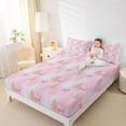 thumbnail image 4 of Homewish Magic Reindeer Print Full Size Sheets for Kids, Cute Christmas Tree Bed Sheets, Kawaii Pink Cartoon Sheet Sets, Lightweight Room Decor, 4 Pieces, 4 of 7