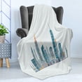 thumbnail image 4 of NYC Soft Flannel Fleece Throw Blanket, Megacity New York Big Apple Famous Landmarks Simplistic Cityscape Illustration, Cozy Plush for Indoor and Outdoor Use, 50" x 70", Multicolor, by Ambesonne, 4 of 5