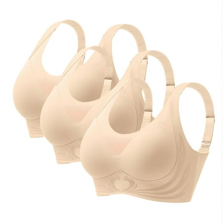 PRORMOOW Sexy Bras for Women  Supportive Bras for Women  Yoga Bra  Bras for Women Everyday Bras Novelty Plus Size Push Up Full Coverage Seamless Steel Ring Sports Gathering Fixing Cup Bra  44